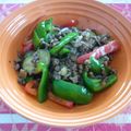 クレイプメートル's cooksnap of when they made 牛ひき肉となすとピーマンの炒め物.