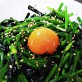 こうめきち's cooksnap of when they made 簡単 花ニラ（芽ニラ）のユッケ.