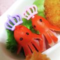 ナツ☆ママ's cooksnap of when they made 赤ウインナーでタコの飾り切り（キャラ弁）.
