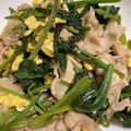 けんよこ's cooksnap of when they made 卵入りほうれん草と豚肉のポン酢炒め.