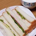 ﾋﾟﾛﾐ♡'s cooksnap of when they made ハム＋レタス＋チーズのサンドイッチ.