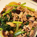 ｍ２ｓママ's cooksnap of when they made 簡単3分！小松菜と豚肉のにんにく醤油炒め.