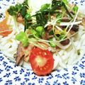 ぽちゃすけ's cooksnap of when they made サバ缶で超かんたんサラダうどん！.