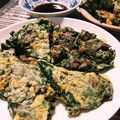 みよ～'s cooksnap of when they made モロヘイヤで作る美味しいチヂミ(タレ付）.