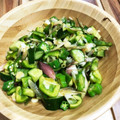 りょーこ0520's cooksnap of when they made オクラとピーマンの刻み和え.