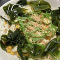 クックM6DK2O☆'s cooksnap of when they made コーンとワカメのぶっかけそうめん.