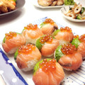 とのチャマ's cooksnap of when they made サーモンといくらのてまり寿司。.