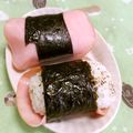 赤い電話's cooksnap of when they made ハムおにぎり♡.