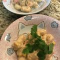 saki1010's cooksnap of when they made 九陽　おからニョッキと海老豆乳クリーム.