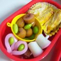 えりぱんな's cooksnap of when they made ちょっとカラフルな❤かまぼこ（キャラ弁）.
