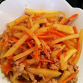 りこはるまこママ's cooksnap of when they made 挽き肉で簡単！細切りジャガイモの甘辛炒め.