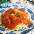 虹色♪︎ちゅーりっぷ's cooksnap of when they made ゴロッとお肉のミートソース.
