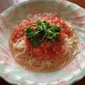 ☆mami's cooksnap of when they made トマトの和風冷製カッペリーニ風そうめん.