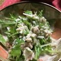 みのくろ's cooksnap of when they made 高タンパク&低糖質♪水菜とツナの白和え.