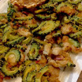 ばたみそーぱん☆'s cooksnap of when they made おつまみにも♪ゴーヤと豚肉のかき揚げ.