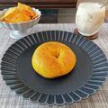 Ry87's cooksnap of when they made 中にも外にも！かぼちゃベーグル.