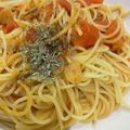 pinkick's cooksnap of when they made フレッシュトマトとアンチョビのパスタ.