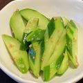 Ｒ３２ＧＴＲ's cooksnap of when they made きゅうり胡麻油あえ 簡単ﾚｼﾋﾟ.