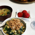 まいもぐ2020's cooksnap of when they made 小松菜と納豆の卵炒め.