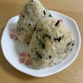 ☆mocha's cooksnap of when they made 塩漬け大葉と塩昆布のおにぎり.