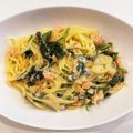 heartxx's cooksnap of when they made 鮭とほうれん草のクリームパスタ.