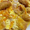 りゅう坊ちゃん's cooksnap of when they made 偽カツ～野菜フライ卵とじ.