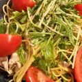 みぃやん！'s cooksnap of when they made 冷やし豚しゃぶと水菜の冷製パスタ.