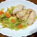 かくれー's cooksnap of when they made 胸肉と白菜の蒸し煮.