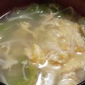 ヨシヨッシー's cooksnap of when they made レタスとカニかまのかきたまスープ.