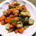 ゆむゅむ1123's cooksnap of when they made 筍と鶏肉団子の甘酢炒め+ごま油風味.