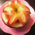 チェリチョコ's cooksnap of when they made りんご 飾り切りフラワー.