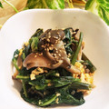 ゆるмαмα's cooksnap of when they made ☆★舞茸と空芯菜のふわ卵中華炒め☆★.