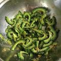 Nana983's cooksnap of when they made マヨで苦味取り♪麺つゆでゴーヤのお浸し.