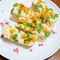 優★☆'s cooksnap of when they made レンジで４分コーンと枝豆のチーズ蒸しパン.