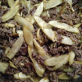 mamayan's cooksnap of when they made 牛肉とごぼうの甘辛炒め.