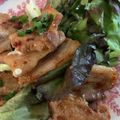 Figeac's cooksnap of when they made タレがおいしい！豚バラ肉の焼肉サラダ.