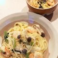 ちゅのぽむ's cooksnap of when they made 生クリーム不要！海老と茸のクリームパスタ.