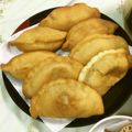 akobo's cooksnap of when they made ピロシキ　　発酵は炊飯器で.