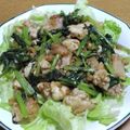 55才のおじさん's cooksnap of when they made ごはんが進む♪小松菜と鶏もも肉の炒めもの.
