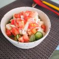 バカリャウ's cooksnap of when they made トマトとささみのチョイ辛冷や汁.