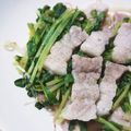 ru⌒u☆'s cooksnap of when they made 豚バラ、もやし、豆苗のレンジ蒸し.