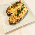 RIEK♡K♡'s cooksnap of when they made トースターで！なすのキムチチーズボート.