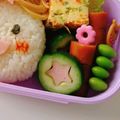 ほろぴ's cooksnap of when they made きゅうりと魚肉ソーセージＤＥ可愛いお弁当.