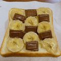 ki61tor1's cooksnap of when they made 板チョコバナナトースト♡.