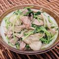 料理男子部🍻's cooksnap of when they made 即席10分♪豆苗＆豚肉＆きのこ中華炒め.