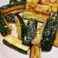 さやぞ～'s cooksnap of when they made ハーブとチーズ香るズッキーニの素揚げ✨.