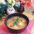 虹色♪︎ちゅーりっぷ's cooksnap of when they made なめこと豆腐の味噌汁.