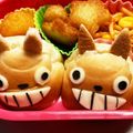 amylis's cooksnap of when they made キャラ弁★ロールパンでトトロ弁当.