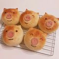 ほろぴ's cooksnap of when they made 丸パンを簡単に可愛く2♡こぶたのパン.