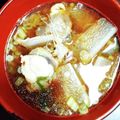 ひなたのねこやなぎ's cooksnap of when they made アンコウやカワハギで♪白身魚の味噌汁.